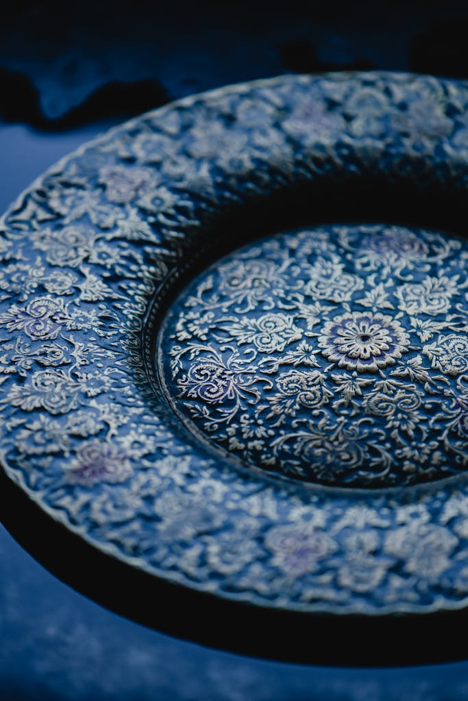 Close Up Photo of an Ornament Plate